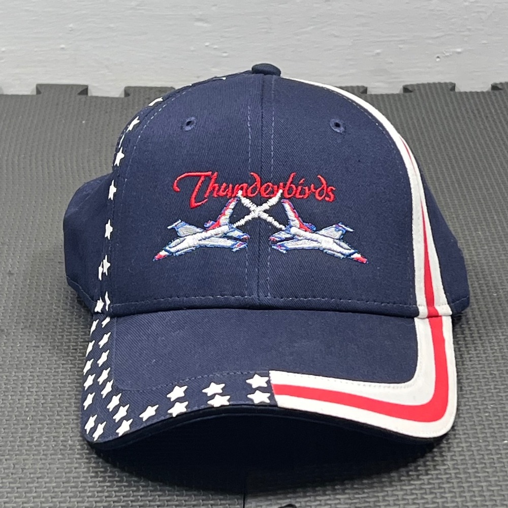 US‎ Air Force Thunderbirds Cap Hat Patriotic Stars & Stripes Otto One Size